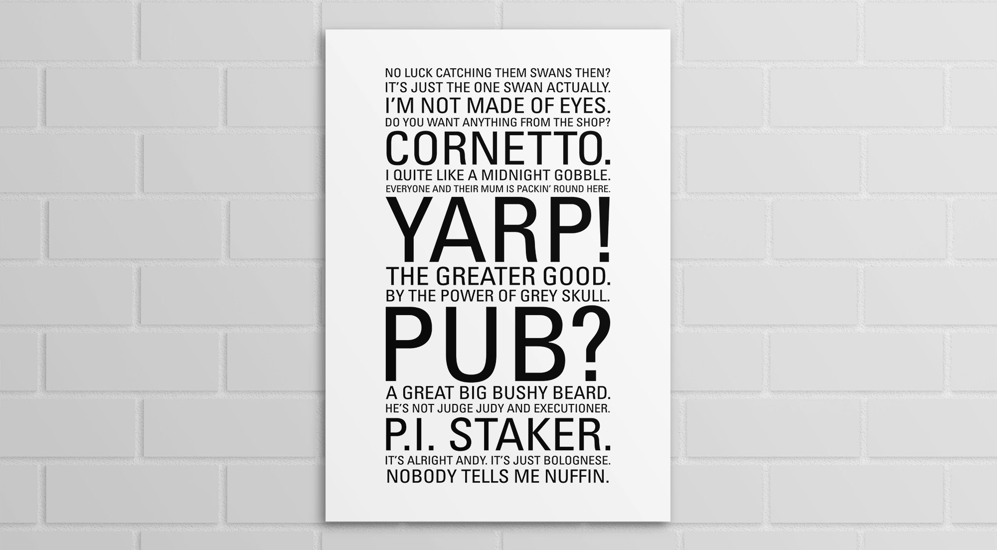 Hot Fuzz Quotes A5 A4 A3 poster or print Etsy 日本