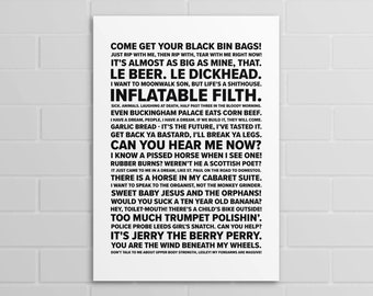 Phoenix Nights Quotes (A5, A4, A3 poster or print)