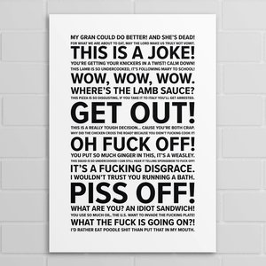 Gordon Ramsey Quotes (A5, A4, A3 poster or print)