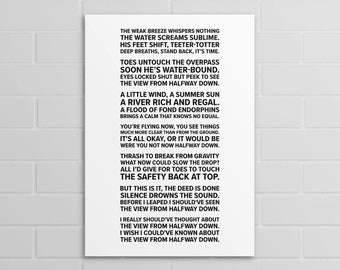 Bojack - The View From Halfway Down Poem (A5, A4, A3 poster or print)