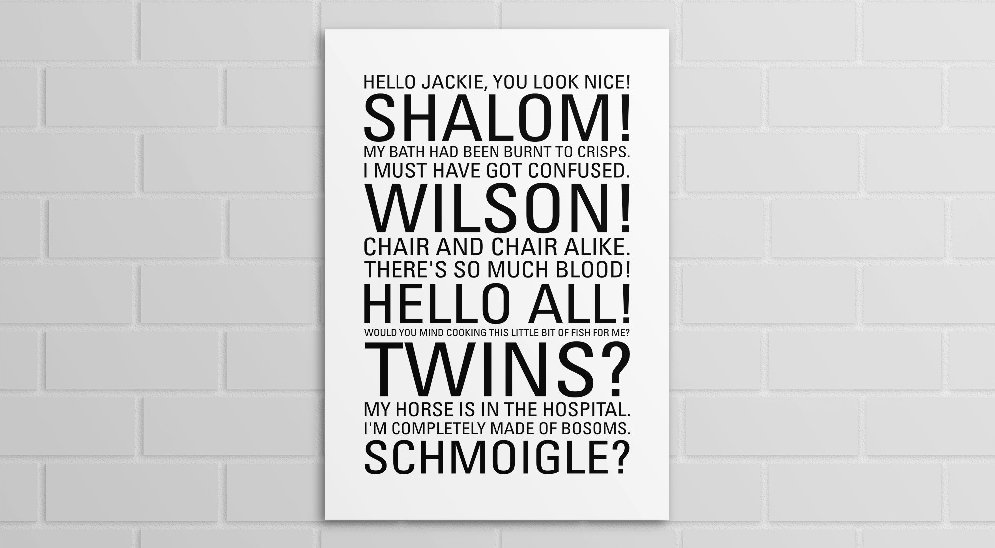 Jim Quotes From Friday Night Dinner A5 A4 A3 Poster Or | Etsy Uk
