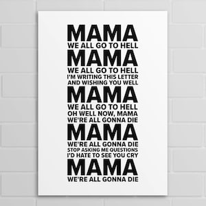 Mama - MCR (A5, A4, A3 poster or print)