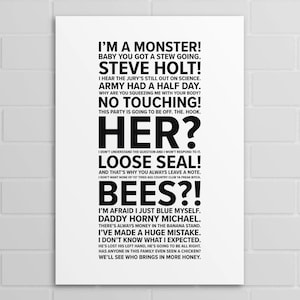 Arrested Development Quotes (A5, A4, A3 poster or print)