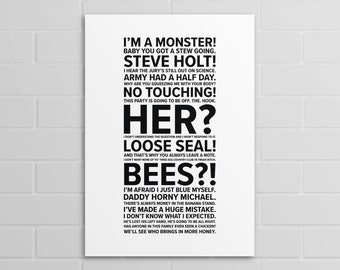 Arrested Development Quotes (A5, A4, A3 poster or print)