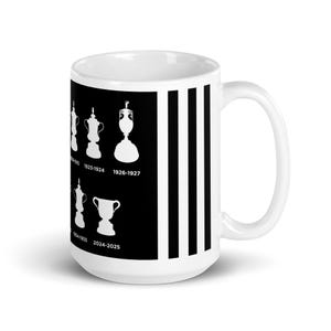 Newcastle United Football Club Trophies White glossy mug