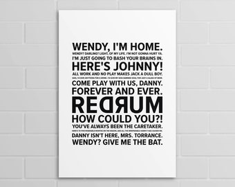 The Shining Quotes A5 A3 Poster Or Print Etsy 日本
