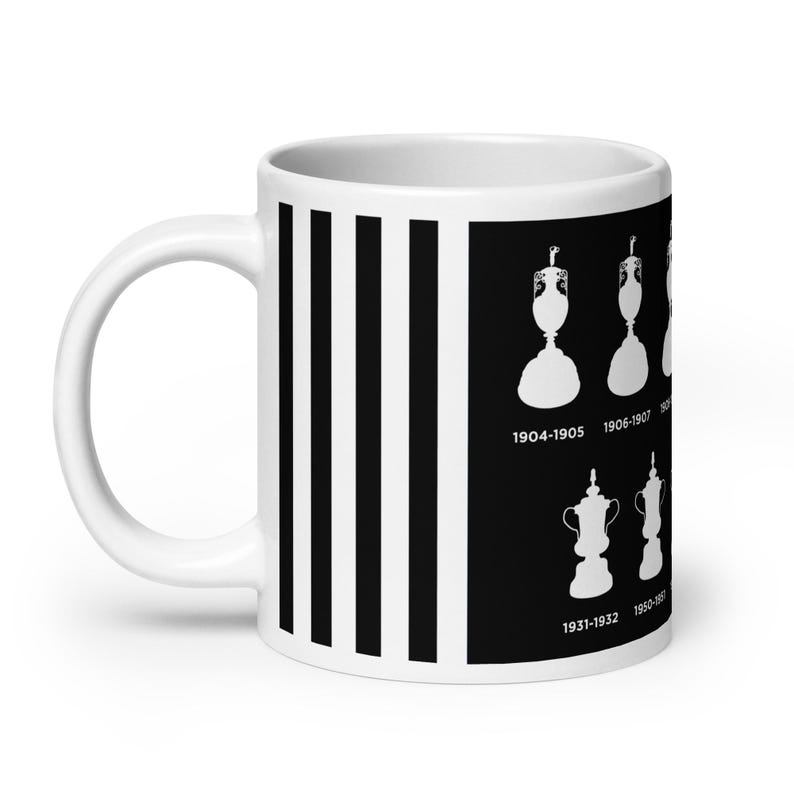 Newcastle United Football Club Trophies White glossy mug