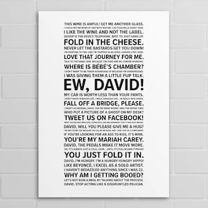 Schitt's Creek Quotes (A5, A4, A3 poster or print)