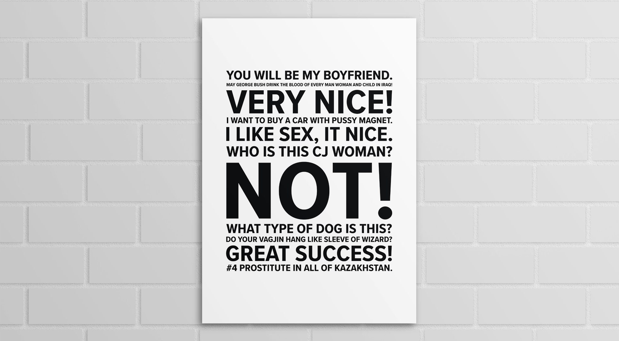 Borat Movie Quotes