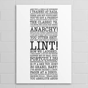 Taskmaster Series 16 citations (poster ou impression A5, A4, A3)