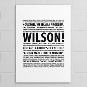Citations de Tom Hanks (affiche ou impression A5, A4, A3)