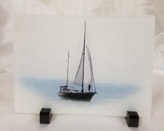 Custom Photo on Frosted Glass Panel: Personalized Art, 5x7