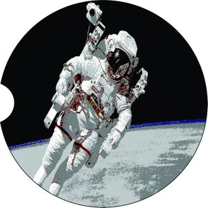 Astronaut Car Coasters: Absorbent Sandstone Cup Holder Coaster Set