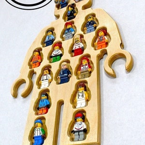 15inch Tall Classic Version, Gift for Kids- Display Shelf Compatible with Lego® Minifigures, Display Frame, Room Decor, Building Bricks