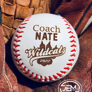 Custom Personalized Coach Baseball Gift,Baseball Team Gift,Laser Engraved Baseball, Tee Ball, Team Ball,League Baseballs