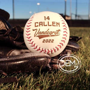 Custom Baseball Coach Gift,Personalized Baseball Party Gift,Baseball Team Gift,Permanently Etched Baseball Print,Baseball Mom Gift,Team Ball