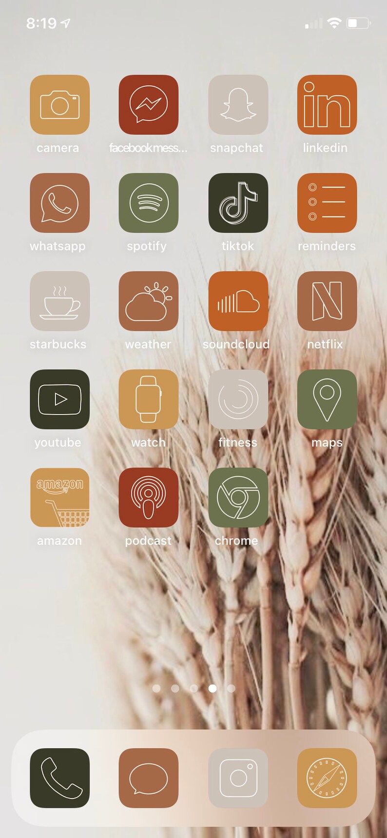 Fall Aesthetic iPhone ios14 App Icons 41 Apps in 7