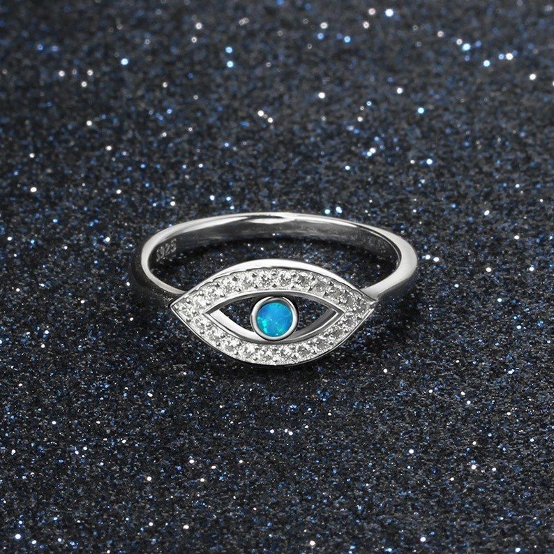 Hamsa Evil Eye Ring