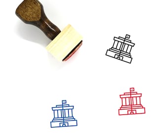 Vietnam with Waving Flag Cute 1 Line Custom Personalized Square Rubber Stamp