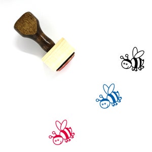 Bee Wooden Rubber Stamp No. 61
