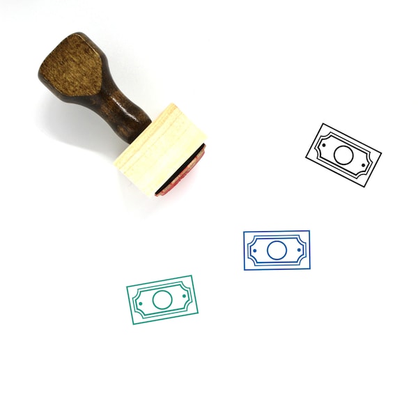 Money Wooden Rubber Stamp No. 342