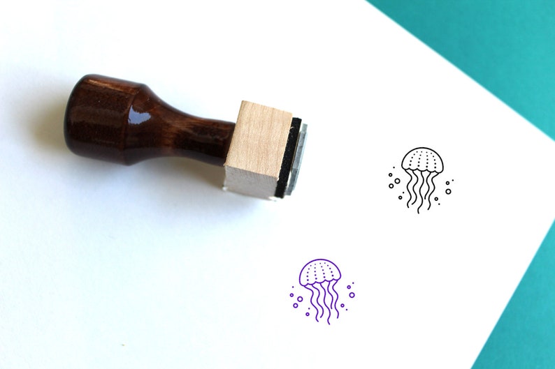 Jellyfish Rubber Stamp