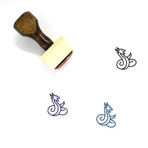 Basilisk Wooden Rubber Stamp No. 1