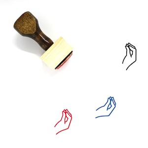 Italian Gesture Wooden Rubber Stamp No. 2