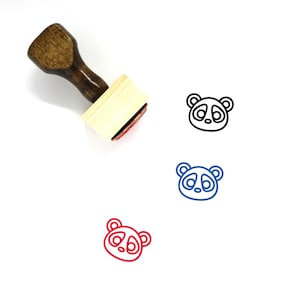 Panda Wooden Rubber Stamp No. 89
