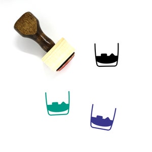 Whiskey Glass Wooden Rubber Stamp