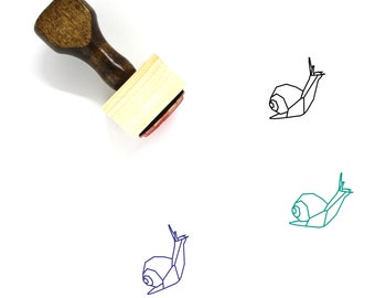 Snail Wooden Rubber Stamp No. 21