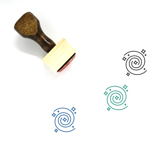 Solar System Wooden Rubber Stamp No. 32