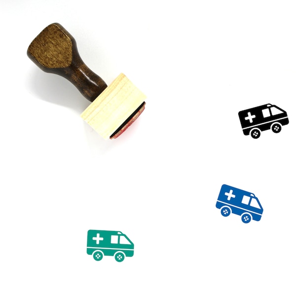 Ambulance Wooden Rubber Stamp No. 150