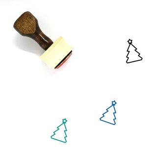 Christmas Tree Wooden Rubber Stamp No. 173