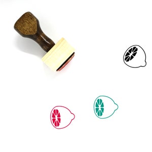 Lemon Wooden Rubber Stamp No. 34