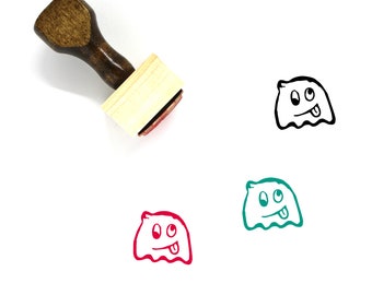 Halloween Ghost Wooden Rubber Stamp No. 2