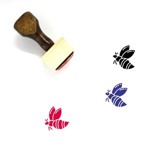 Bee Wooden Rubber Stamp No. 63