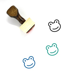 Frog Wooden Rubber Stamp No. 24
