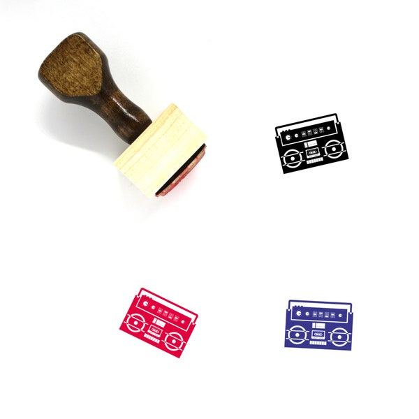 Radio Wooden Rubber Stamp