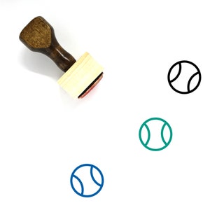 Tennis Ball aus Holz Stempel
