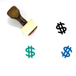 Dollar Wooden Rubber Stamp No. 195 (en caoutchouc en bois)