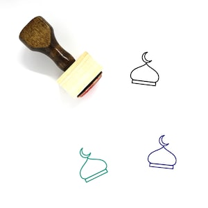 Mosque Wooden Rubber Stamp No. 344