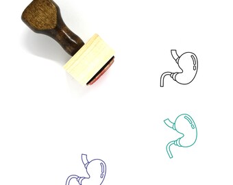 Stomach Wooden Rubber Stamp No. 56