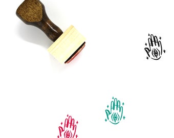 Palmistry Magic Hand With Eye Wooden Rubber Stamp No. 1