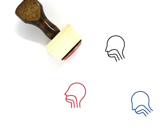 Throat Wooden Rubber Stamp No. 18