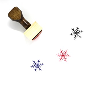 Snowflake Wooden Rubber Stamp No. 252