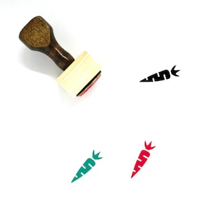 Carrot Wooden Rubber Stamp