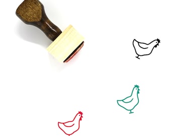 Chicken Wooden Rubber Stamp