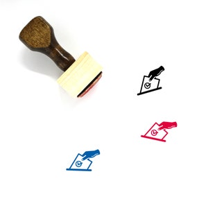 Voting Ballot Wooden Rubber Stamp