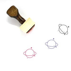 Uranus Wooden Rubber Stamp